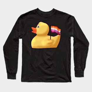 Proud Lesbian Rubber Duck Long Sleeve T-Shirt